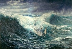 Caird at sea painting