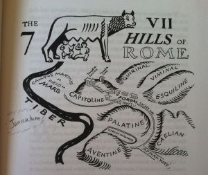 Seven Hills of Rome with Janiculum Penciled In
