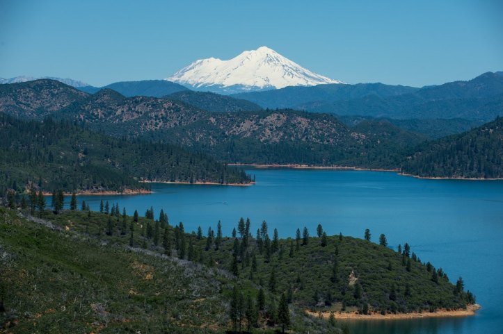 Shasta Lake with Mt Shasta in Background