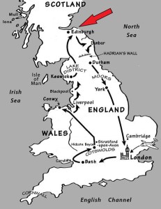 Our UK Route Edinburgh