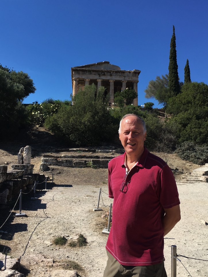 Athens - Agora - Brian at Temple of Hephaestus