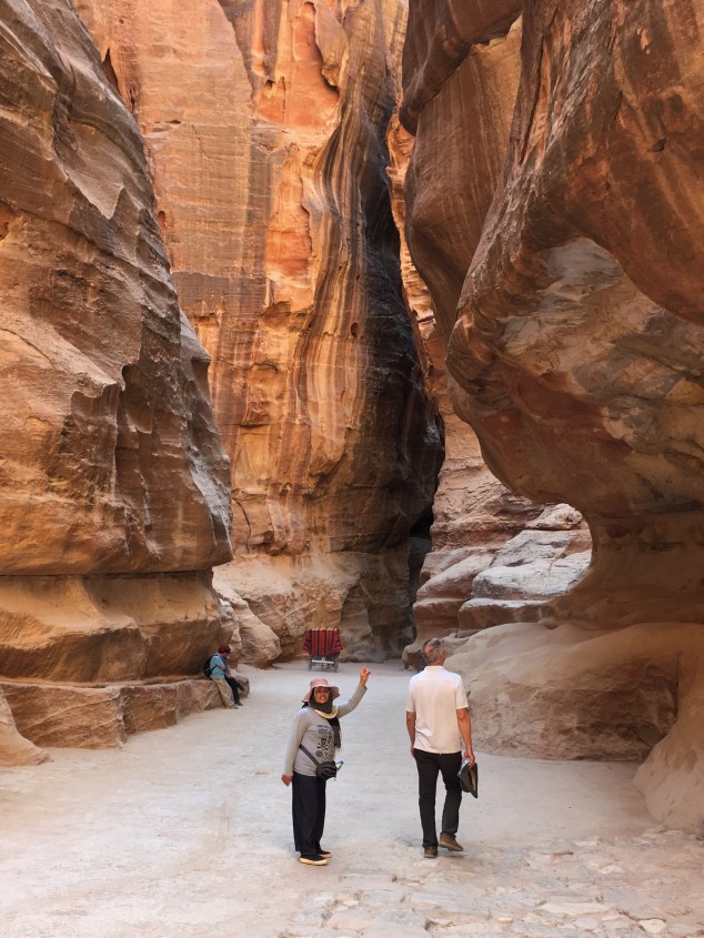 Jordan - Brian &amp; Our Guide on Road Into Petra 2