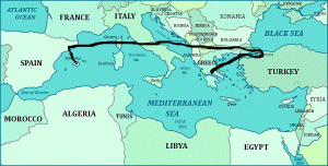 Map of Mediterranean