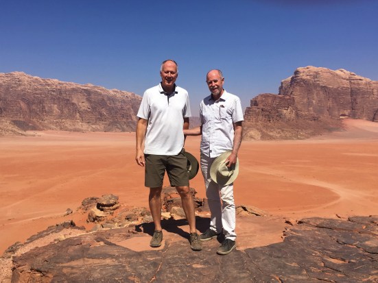 Wadi Rum - Brian &amp; Frank on Hilltop 3
